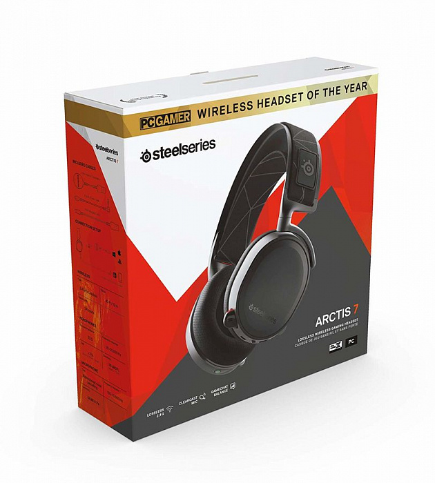 Беспроводные наушники с микрофоном Steelseries Arctis 7 2019 Edition (Black) купить в интернет-магазине icover