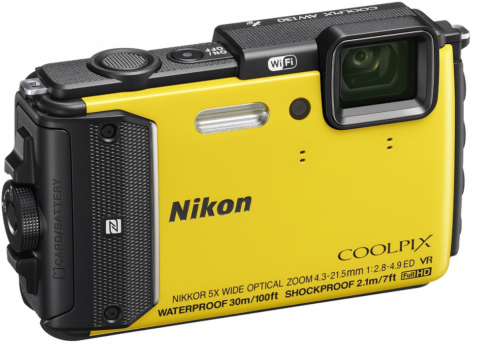 Фотоаппарат Nikon Coolpix AW130 (Yellow) купить в интернет-магазине icover