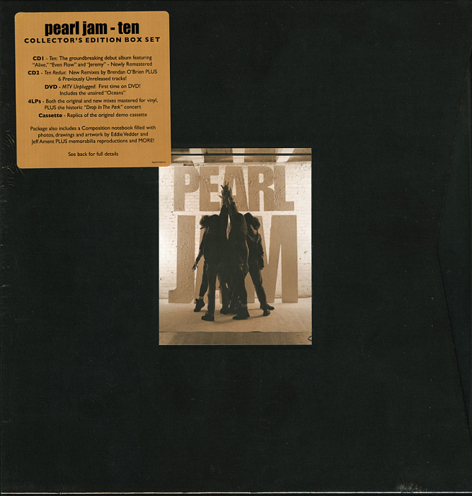 Сборник Pearl Jam - Ten Collector's Edition Box Set (2 CD + DVD + 4 LP + Audio MC) купить в интернет-магазине icover