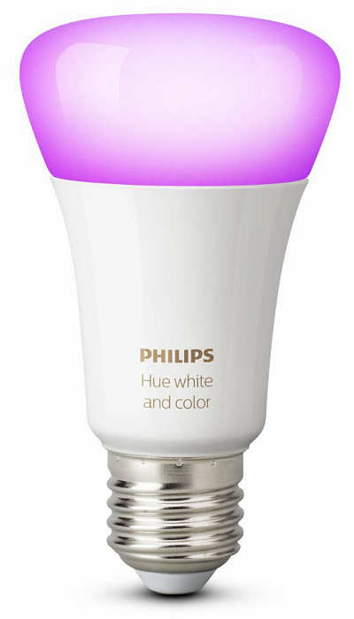 Умная светодиодная лампа Philips Hue White and Color Ambiance Bluetooth E27 (8718699673109) купить в интернет-магазине icover