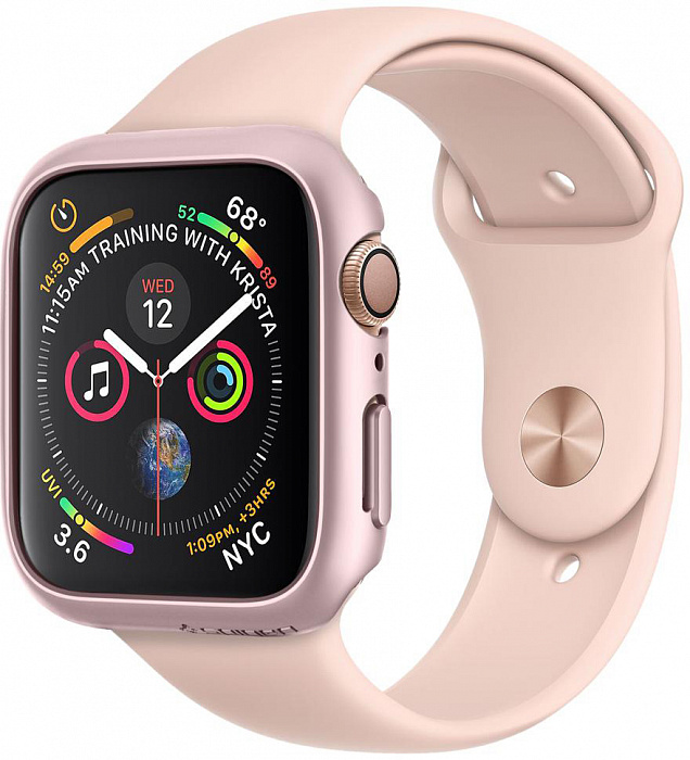Чехол Spigen Thin Fit (061CS24486) для Apple Watch Series SE/6/4 40 mm (Rose Gold) купить в интернет-магазине icover