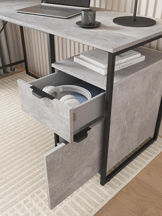 Стол письменный лофт RIDBERG NEVADA (Rock/Black) купить в интернет-магазине icover