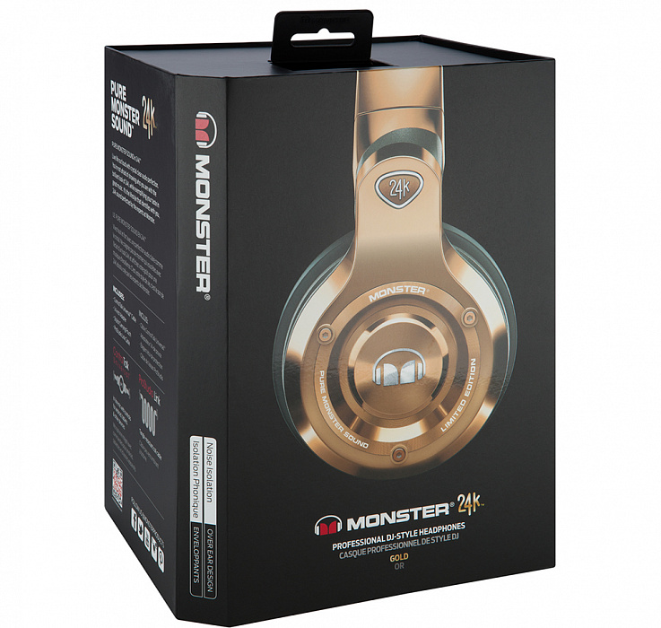 Monster 24K DJ Over-Ear Headphones - накладные наушники (Gold) купить в интернет-магазине icover