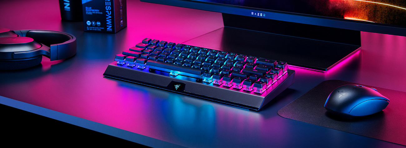 Игровая клавиатура Razer BlackWidow V3 Mini HyperSpeed Green Switch Russian Layout (RZ03-03891600-R3R1) купить в интернет-магазине icover