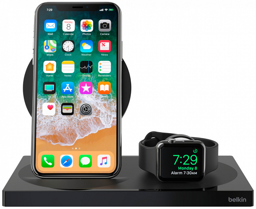 Беспроводная док-станция Belkin BoostUp для iPhone/Apple Watch (Black) купить в интернет-магазине icover