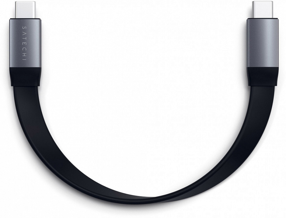 Кабель Satechi Flat USB-C 228mm ST-TCCFC (Black) купить в интернет-магазине icover