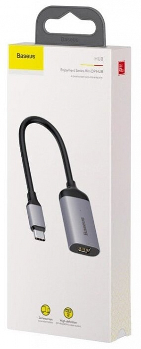 Хаб Baseus Enjoyment Series Type-C to MiniDP - Deep Gray (CAHUB-Z0G) купить в интернет-магазине icover