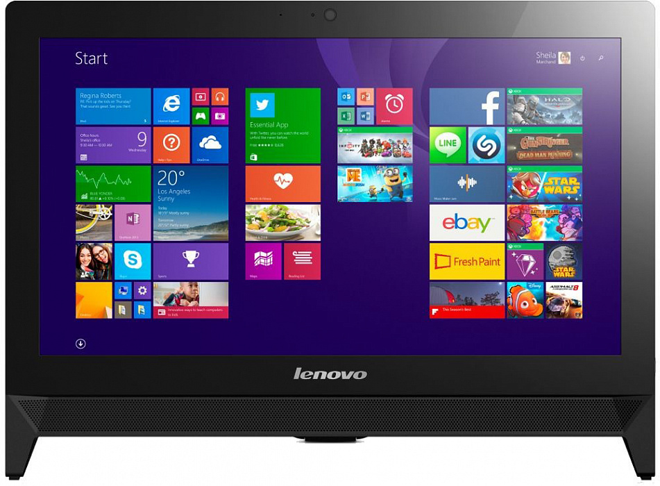 Моноблок Lenovo IdeaCentre C20-00 19.5'', Intel Celeron N3050 1.6Ghz, 2Gb, 500Gb HDD (F0BB00D5RK) купить в интернет-магазине icover