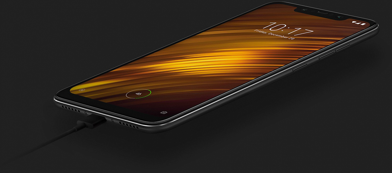 Смартфон Xiaomi Pocophone F1 128Gb M1805E10A (Graphite Black) купить в интернет-магазине icover