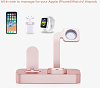 Док-станция COTEetCI Base19 (CS7201-MRG) для Apple Watch/iPhone/AirPods (Rose Gold) купить в интернет-магазине icover
