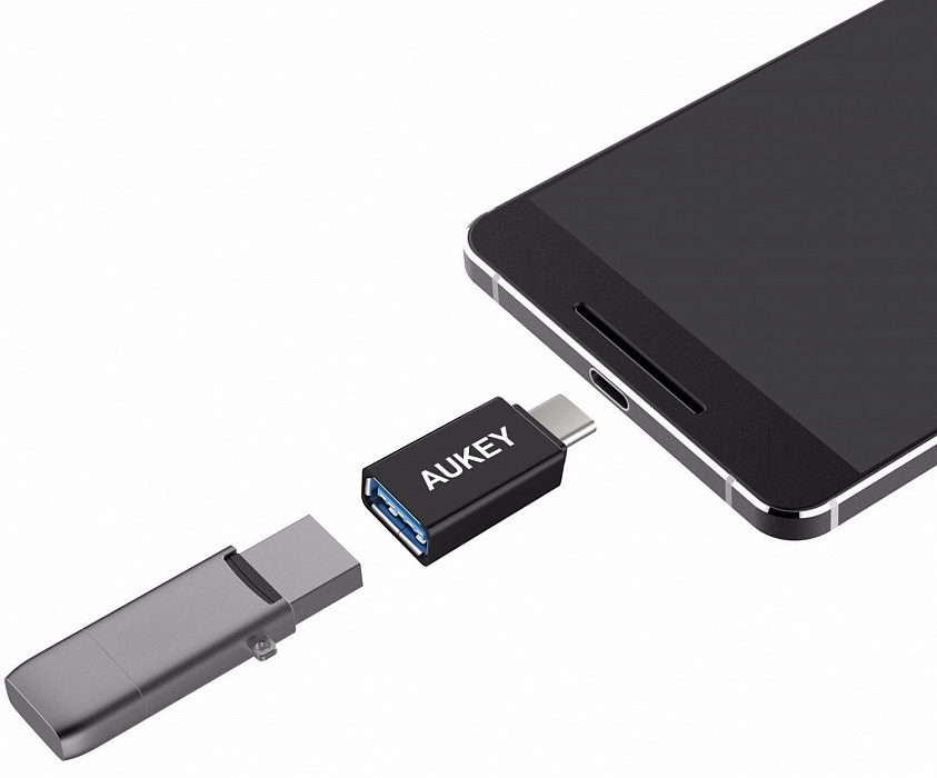 Комплект переходников Aukey CB-A1 USB 3.0 - USB-C (Black) купить в интернет-магазине icover