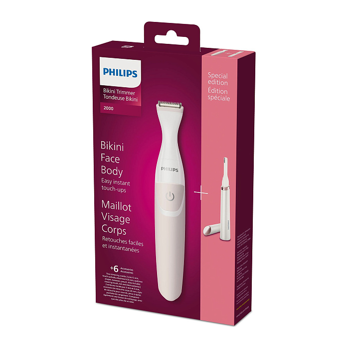 Триммер для линии бикини Philips Series 2000 BRT387/90 (Pink) купить в интернет-магазине icover