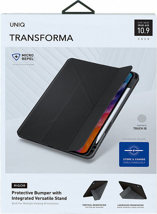Чехол Uniq Transforma Rigor для iPad Air 10.9" 2020 (Grey) купить в интернет-магазине icover