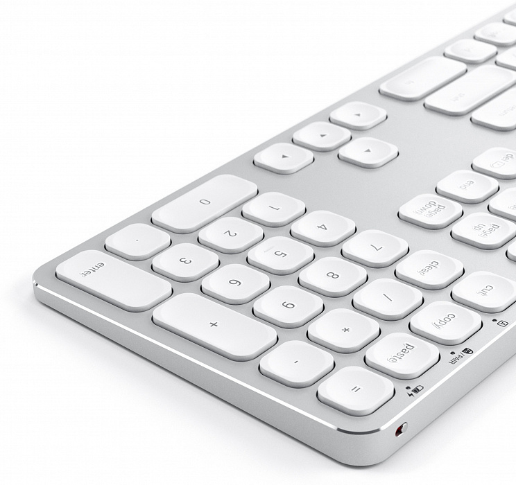 Беспроводная клавиатура Satechi Aluminium Bluetooth (ST-AMBKS-RU) русская раскладка (Silver) купить в интернет-магазине icover