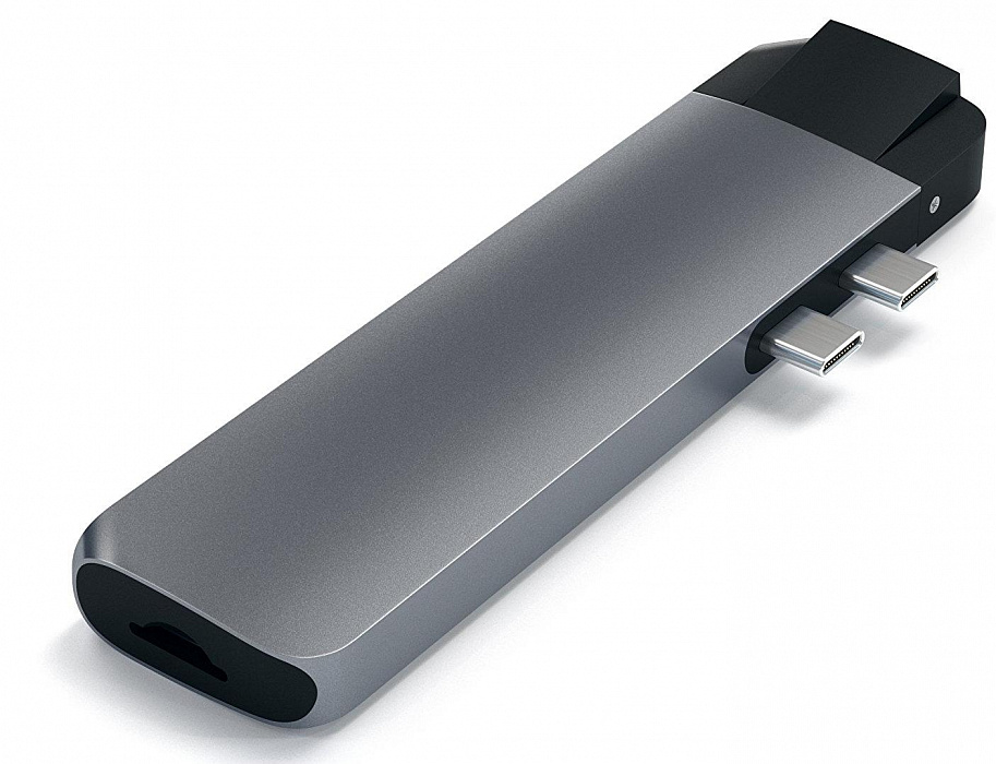 Хаб Satechi Aluminium Type-C Pro Hub Adapter with Ethernet (Space Grey) купить в интернет-магазине icover