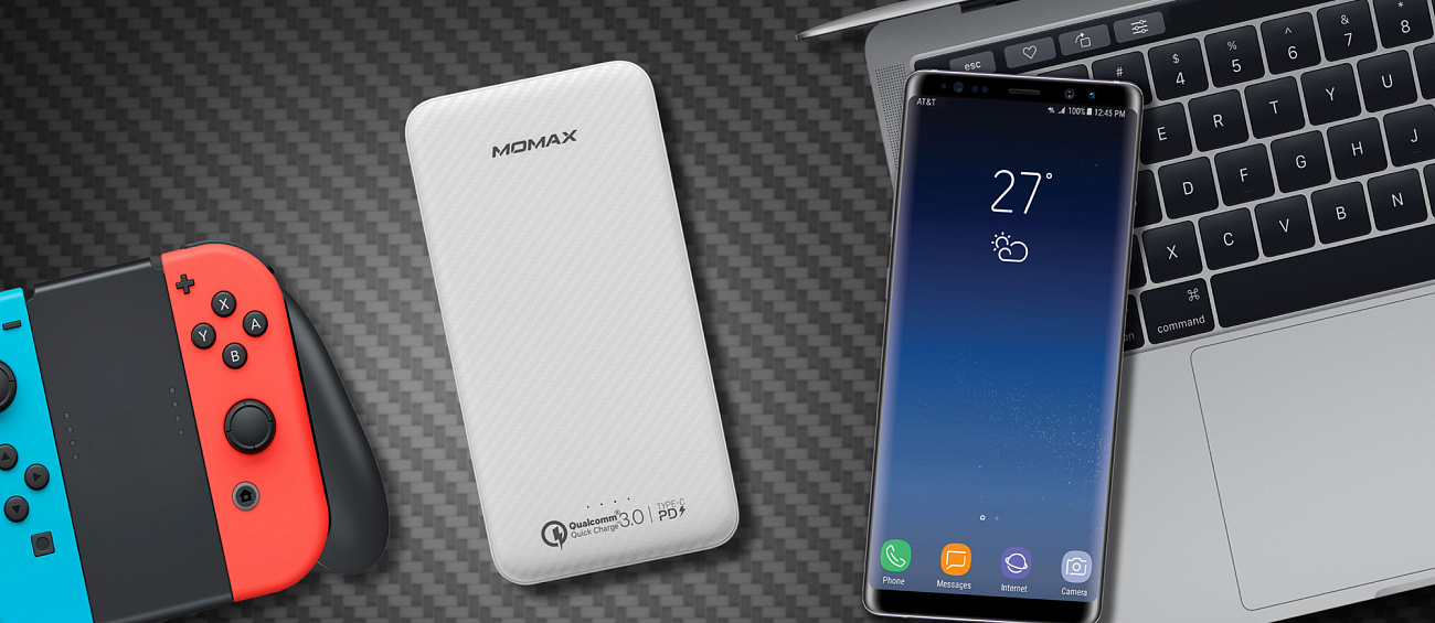 Внешний аккумулятор Momax iPower Minimal PD Quick Charge 10000mAh (Black) купить в интернет-магазине icover
