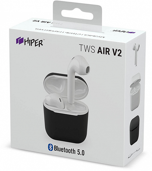 Bluetooth-наушники с микрофоном HIPER TWS Air V2 (White) купить в интернет-магазине icover