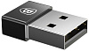 Переходник Baseus Exquisite USB Male to Type-C Female Adapter Converter CATJQ-A01 (Black) купить в интернет-магазине icover