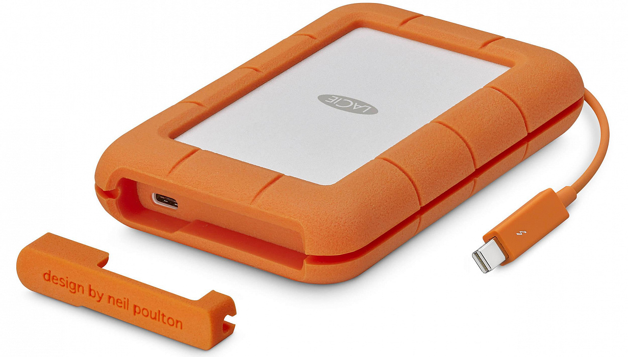 Внешний накопитель LaCie Rugged Thunderbolt USB-C HDD 4TB STFS4000800 (Orange) купить в интернет-магазине icover