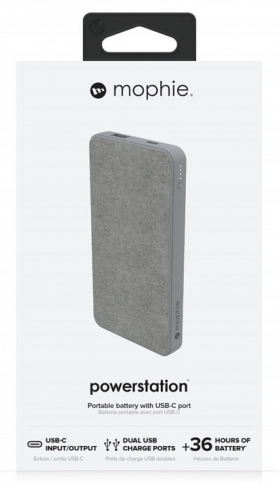 Внешний аккумулятор Mophie Powerstation 2019 (401102982) USB-C 10000 mAh (Grey) купить в интернет-магазине icover