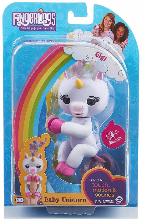 Интерактивная игрушка WowWee FingerLings Единорог Гиги 3708 (White) купить в интернет-магазине icover