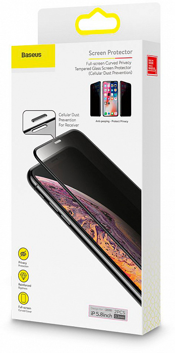Защитное стекло Baseus Curved Privacy (SGAPIPH61S-WC01) для iPhone XR/11 (Black) купить в интернет-магазине icover