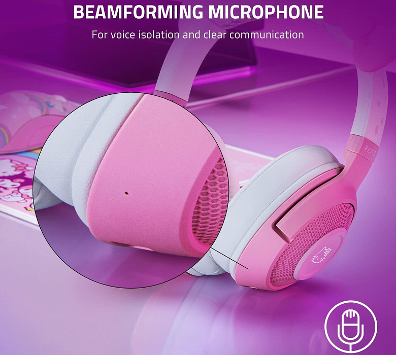 Игровая гарнитура Razer Kraken BT Hello Kitty Edition RZ04-03520300-R3M1 (White/Pink) купить в интернет-магазине icover
