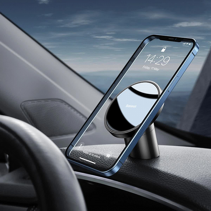 Автомобильный держатель Baseus Radar Magnetic Car Mount (SULD-01) для iPhone 12/12 mini/12 Pro/12 Pro Max (Black) купить в интернет-магазине icover