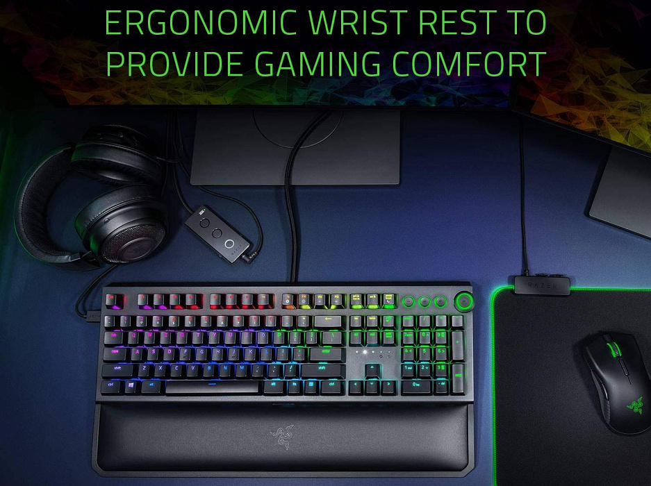 Игровая клавиатура Razer BlackWidow Elite Green Switch RZ03-02621100-R3R1 (Black) купить в интернет-магазине icover
