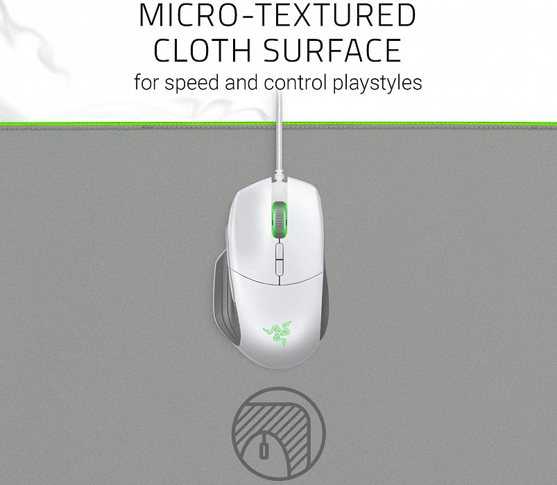 Коврик для мыши Razer Goliathus Chroma Extended RZ02-02500314-R3M1 (Mercury White) купить в интернет-магазине icover