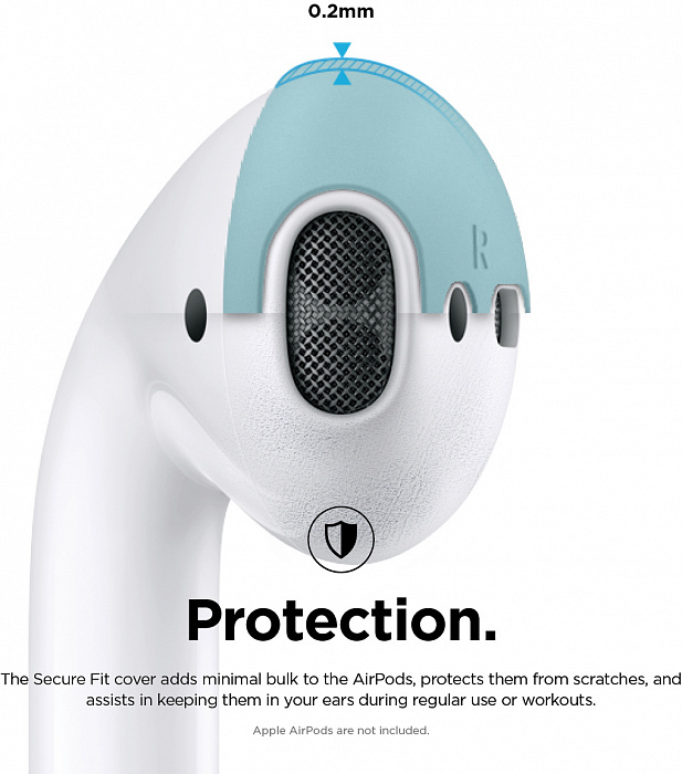 Держатель Elago Secure Fit (EAP-PADSM-IROCBL) для наушников Apple AirPods (Italian Rose/Coral Blue) купить в интернет-магазине icover