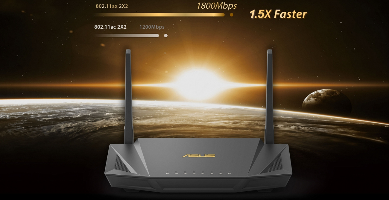 Роутер Asus RT-AX56U 802.11ax (Black) купить в интернет-магазине icover