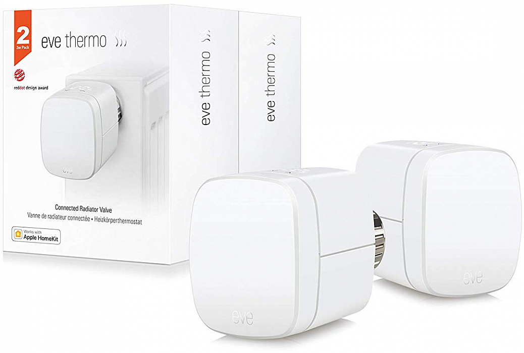 Комплект термостатов Elgato Eve Thermo 2019 2 pack (10EBH1701-2X) купить в интернет-магазине icover