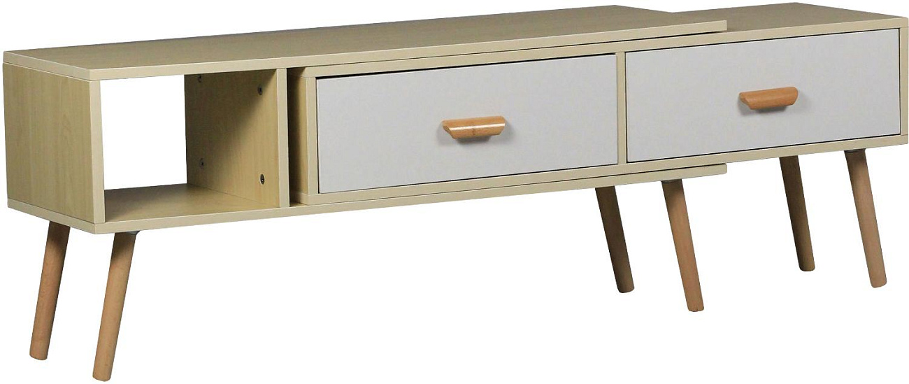 Тумба под ТВ Ridberg HOFLAND раздвижная 120/198 x 30 x 42 см (White) купить в интернет-магазине icover