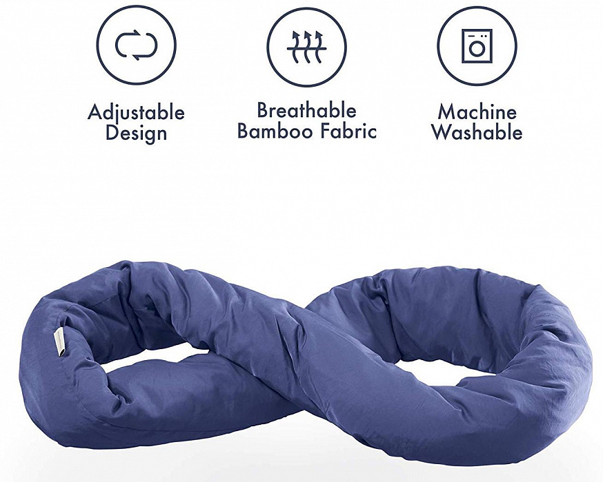 Подушка Huzi Infinity Pillow (Navy) купить в интернет-магазине icover
