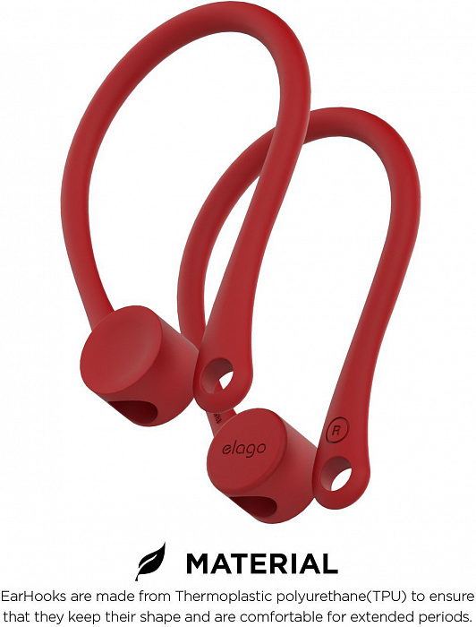 Держатель Elago Earhook (EAP-HOOKS) для наушников Apple AirPods (Red) купить в интернет-магазине icover