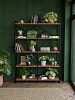 Стеллаж двойной лофт RIDBERG CHICAGO 5 полок (Dark Oak/Black) купить в интернет-магазине icover