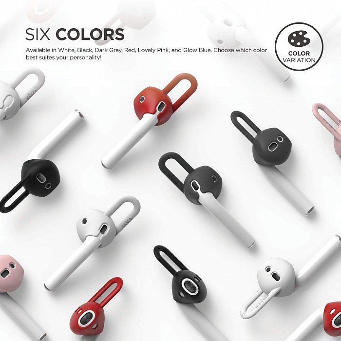 Держатель Elago Earhooks (EAP-PAD-LUBL) для наушников Apple AirPods (Nightglow Blue) купить в интернет-магазине icover