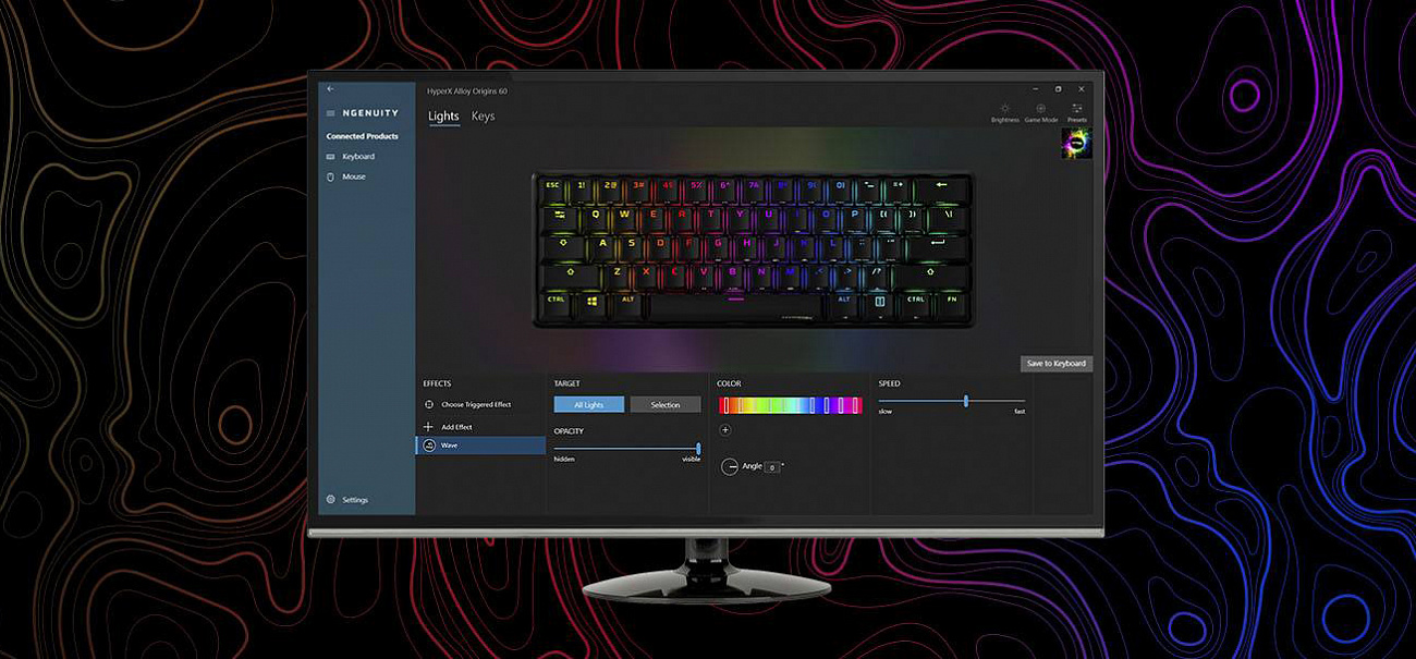 Игровая клавиатура HyperX Alloy Origins 60 Red switches USB RGB (HKBO1S-RB-RU/G) купить в интернет-магазине icover
