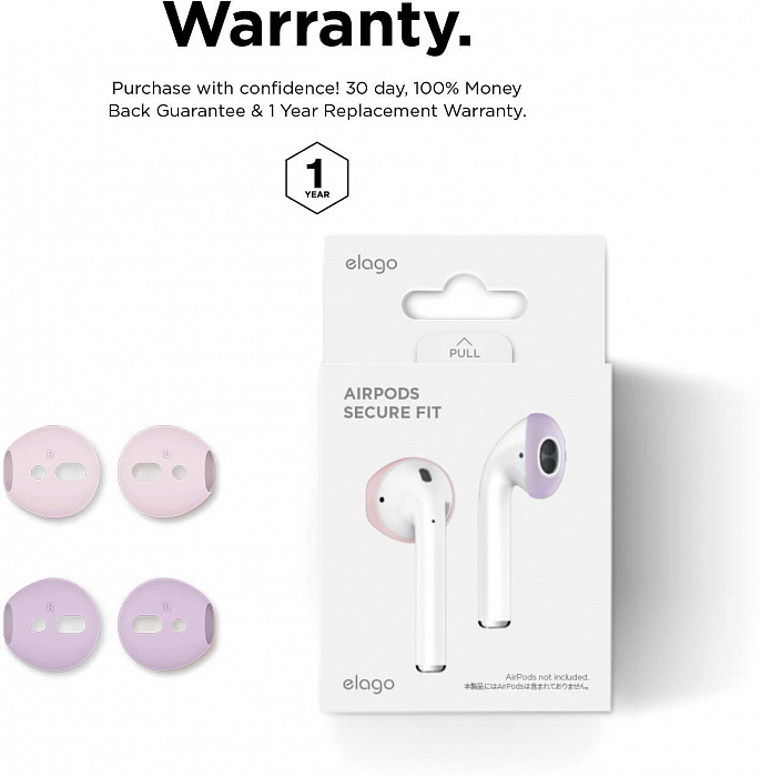 Держатель Elago Secure Fit (EAP-PADSM-PKLV) для наушников Apple AirPods (Lovely Pink/Lavender) купить в интернет-магазине icover