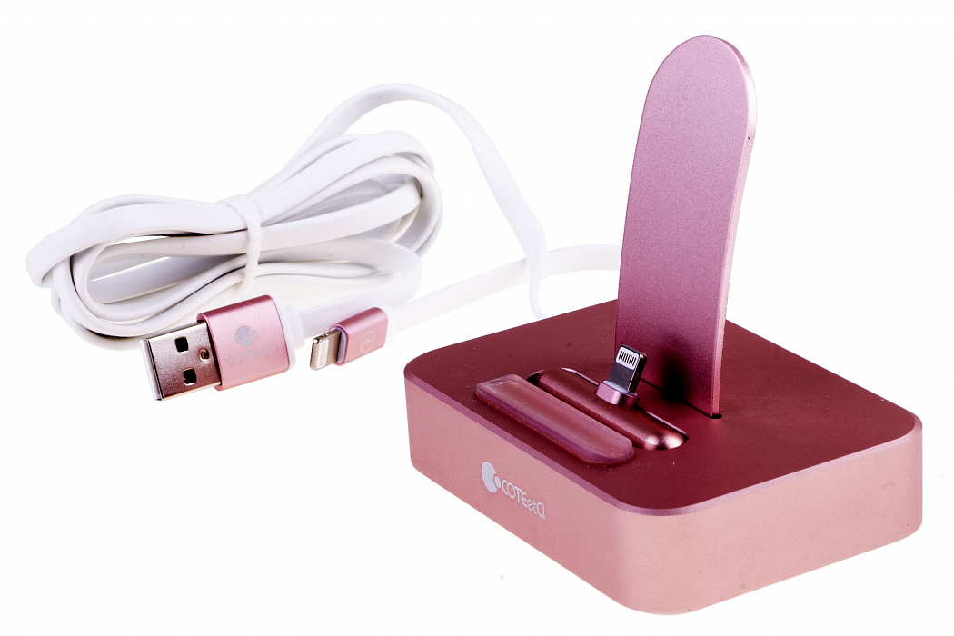 Док-станция COTEetCI Base6 2-Lightning stand для iPhone (Rose Gold) купить в интернет-магазине icover