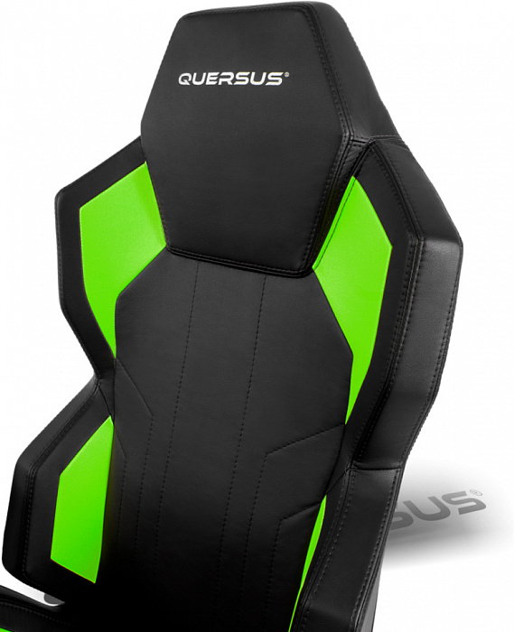 Игровое кресло Quersus Geos G702/XG (Black/Green) купить в интернет-магазине icover