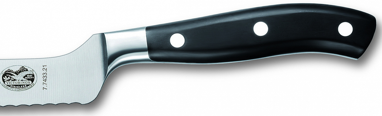 Нож поварской Victorinox 7.7433.21G волнистое лезвие, в подарочной упаковке (Black) купить в интернет-магазине icover
