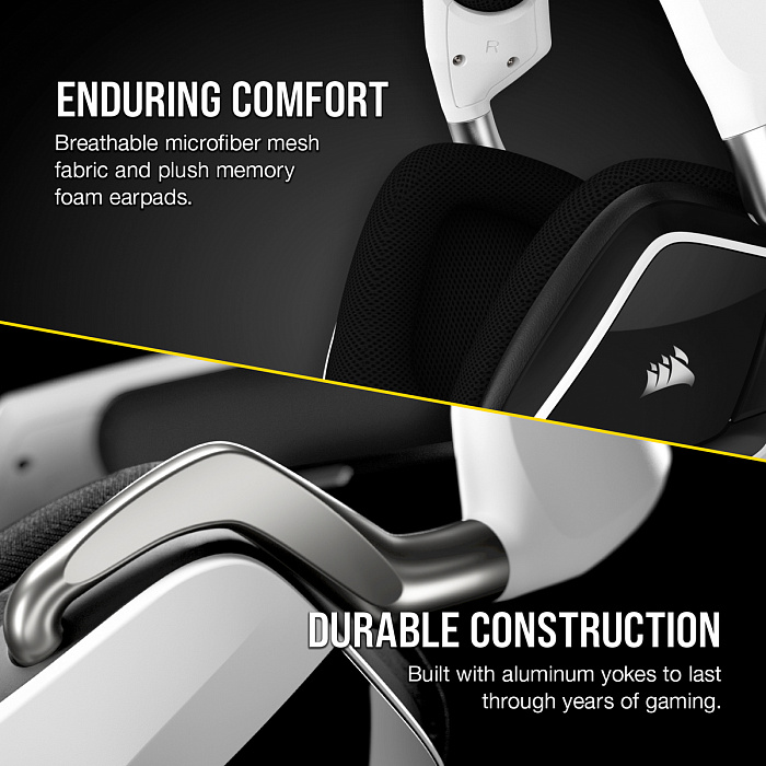 Игровая гарнитура Corsair Gaming VOID RGB Elite CA-9011204-EU (White) купить в интернет-магазине icover