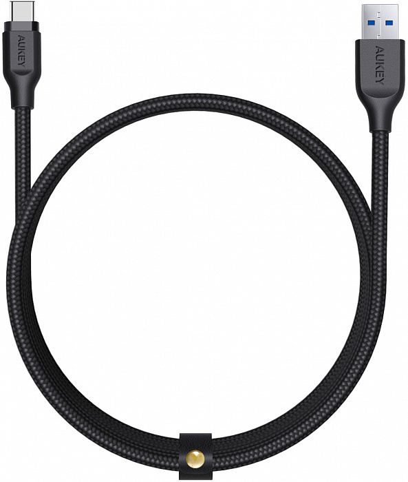 Кабель Aukey Braided Nylon (CB-AC2) USB-C to USB-A 3.1 (Black) купить в интернет-магазине icover
