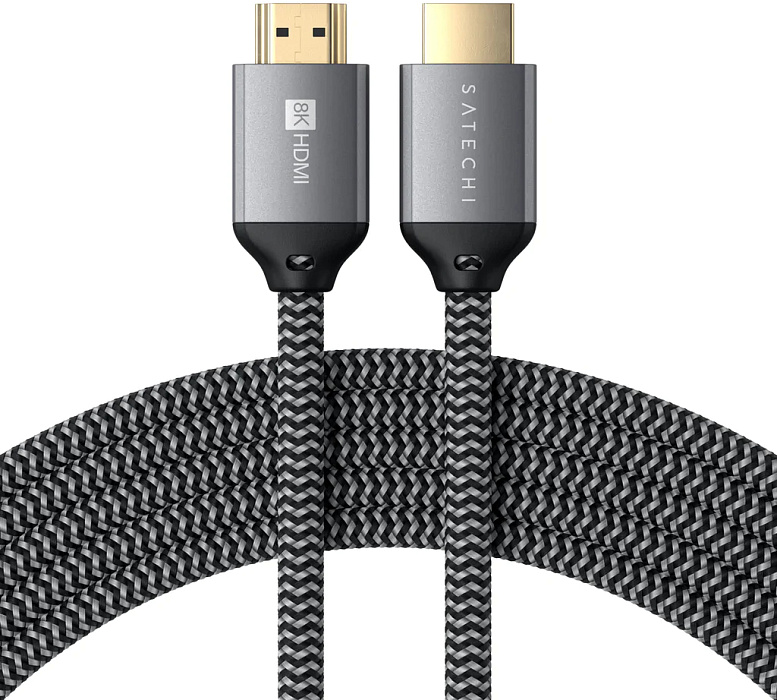 Кабель Satechi (ST-8KHC2MM) 8K ULTRA HD HDMI 2.1 2 м (Space Grey) купить в интернет-магазине icover