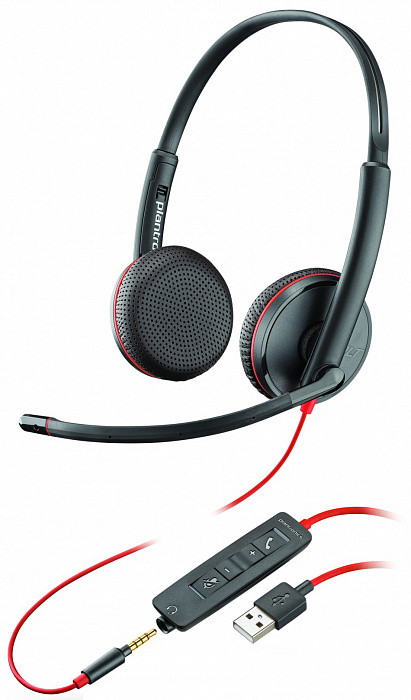 Компьютерная гарнитура Plantronics Blackwire 3225 USB-A/3.5mm (Black) купить в интернет-магазине icover