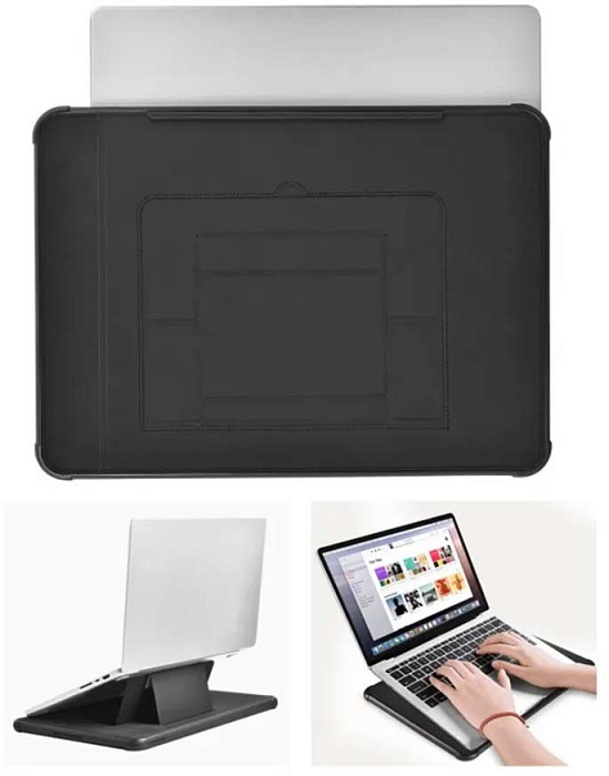 Чехол Wiwu Defender Stand (6936686405225) для ноутбука 13.3" (Black) купить в интернет-магазине icover