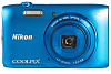 Фотоаппарат Nikon Coolpix S3700 (Blue) купить в интернет-магазине icover