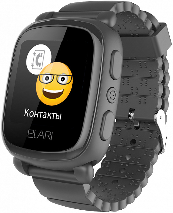 Детские умные часы Elari KidPhone 2 (Black) купить в интернет-магазине icover